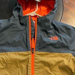 Grey Orange Yellow Northface Shell Boys M